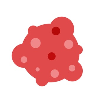 pink cancer tumor cell developing concept vector
