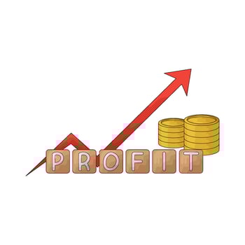 Business profit illustration vector