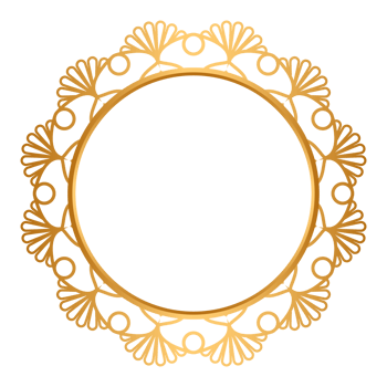 Flora Frame And Luxury Golden Circle Frame With Vintage Mandala Gold Circular Pattern png