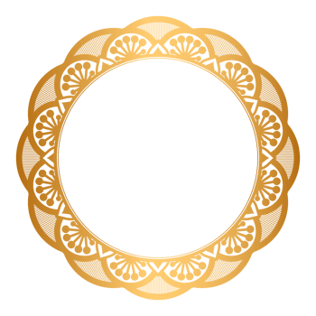 Luxury Golden Circle Frame Transparent With Vintage Mandala Gold Circular Pattern art design png