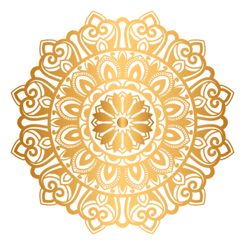 Creative luxury mandala background with floral ornament pattern. Hand drawn gold mandala design. Abstract and decorative mandala design for decoration png