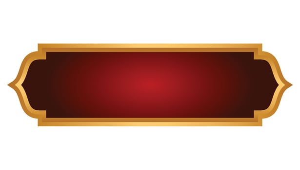 Luxury Color Golden Arabic Islamic Banner Title Frame Text Box Border vector