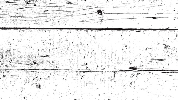 Distressed Black and White Wood Planks Grunge Texture Background vector