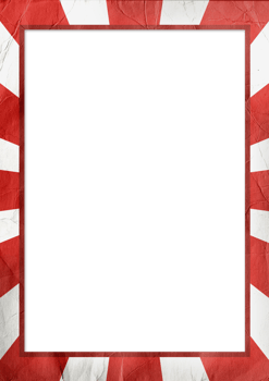 A red and white striped frame border png