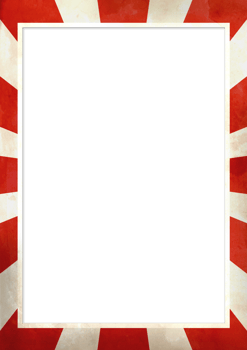 A red and white striped frame square png