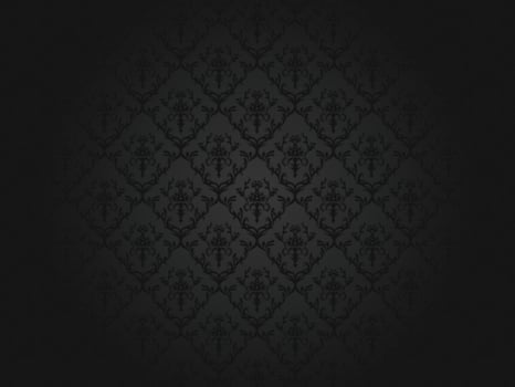 Seamless ornament on black background. Wallpaper pattern. Luxury floral wallpaper vector