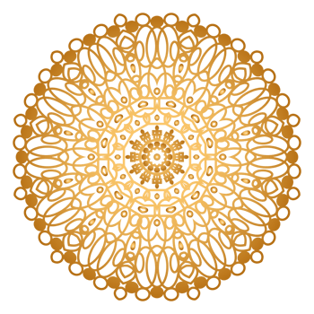 Luxury mandala with floral ornament pattern. Hand drawn gold mandala design. mandala template for decoration invitation png