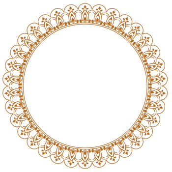 Gold circle frame. Hand Drawn geometric png