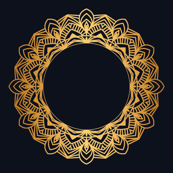 Gold mandala design illustration vector