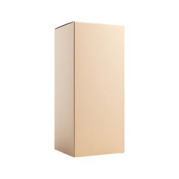 Simple, clean, blank cardboard box mockup. png