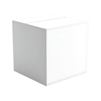 Simple white cube box, perfect for mockup or design. png