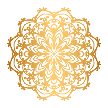 Luxury mandala art background with gold mandala ornament png