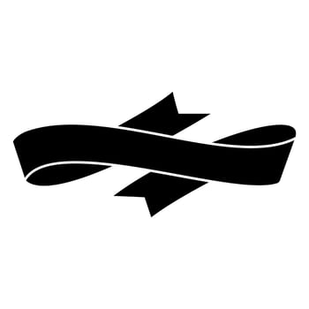 Waving ribbon icon. Simple illustration of waving ribbon icon for web. ribbon banner sign. vector