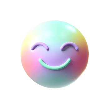 Colorful Happy Emoji with Closed Eyes on transparent background cheerful png