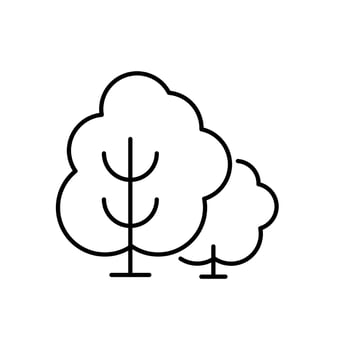 Trees in Forest Icon for Graphics, Concept, Apps vector