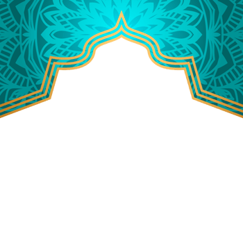 Golden islamic frame with lantern ramadan kareem arabic border flyer poster png