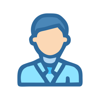 Professional Male Avatar Icon Light Blue Suit Corporate Business Profile Picture png