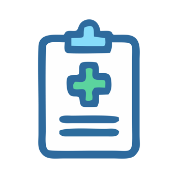 Hand Drawn Medical Report Clipboard Icon Healthcare Illustration Positive Mood png