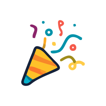 Colorful Party Popper Confetti Celebration Illustration Festive Design Joyful Mood png