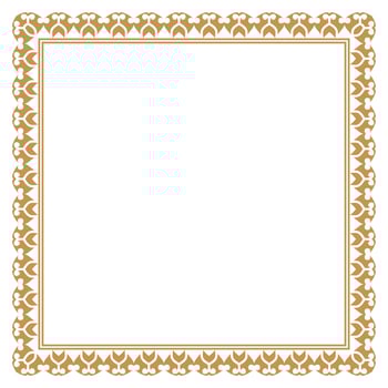 Luxury Golden Or Gold Square Frame Border Design With Dots Background vector
