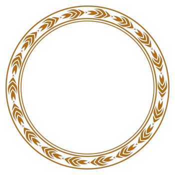 Luxury Golden Or Gold Circle Frame Border Design Transparent Background png