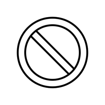 No Entry Sign Icon Inside Circular Shape, Clear Stop Symbol vector