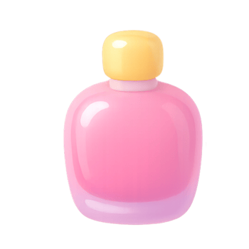 Pink Lotion Bottle in Cute Glossy Style png