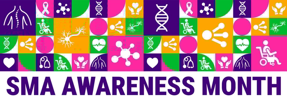 Spinal Muscular Atrophy sma Awareness Month Geometric shape pattern background, banner or poster design template. observed every year in August. Holiday concept. Use to any Template, card, poster vector