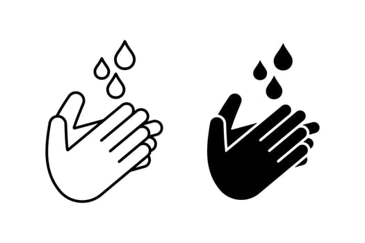 Wash your hands icon. Hand wash icon. Washing hands to keep clean icon. Clean hands icon vector