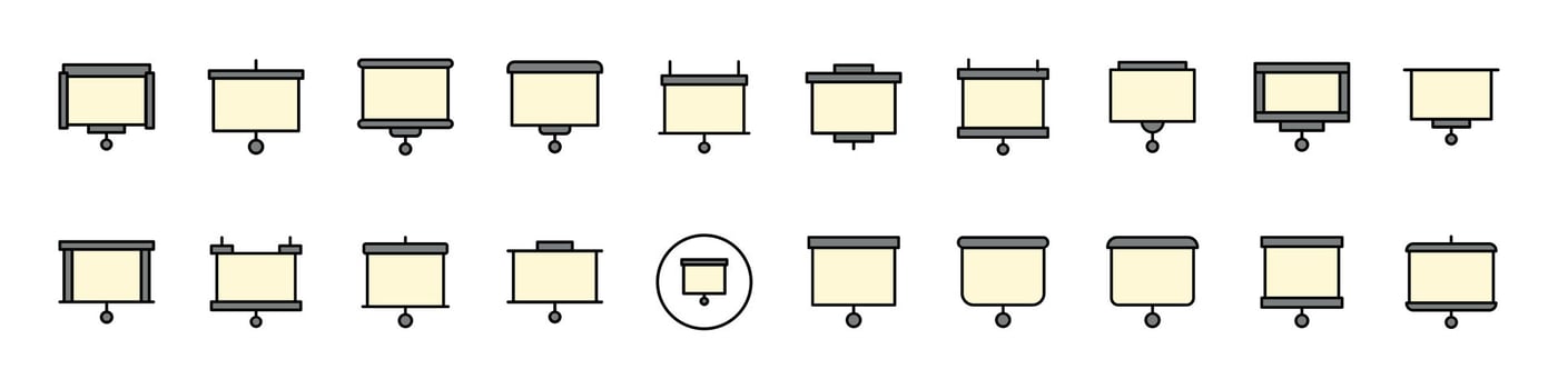 Variety of blank display boards vector
