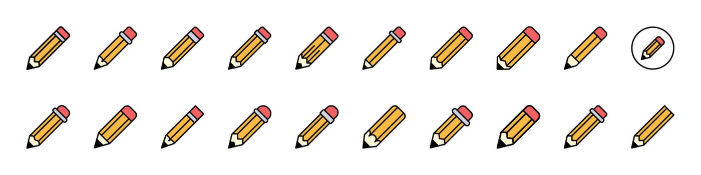Colorful pencils illustration vector