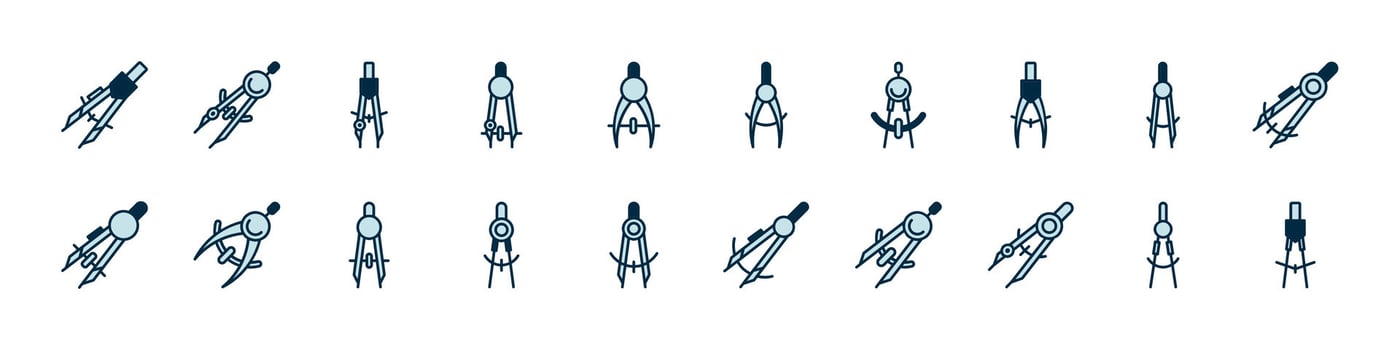 Vector compass illustration set