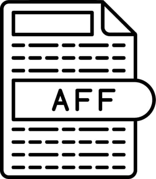 AFF Outline Style Icon vector