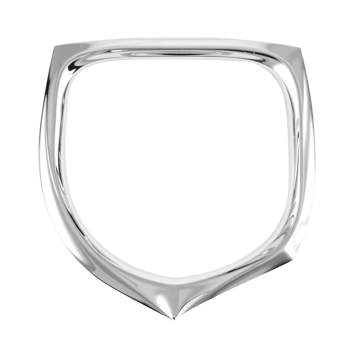 a silver metal frame with a transparent background png