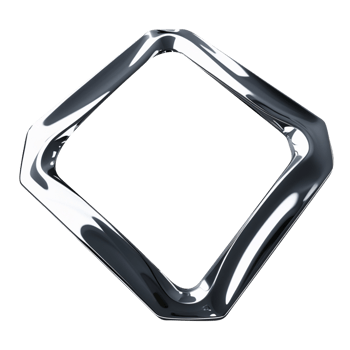 a shiny metal square on a transparent background png