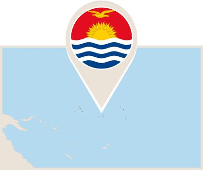Map and flag of Kiribati png