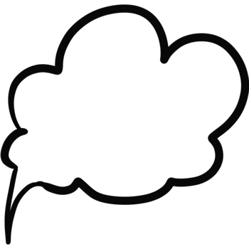 Doodle Cloud Speech Bubble Hand Drawn png