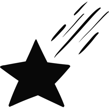 Shooting Star Illustration with Motion Effect png
