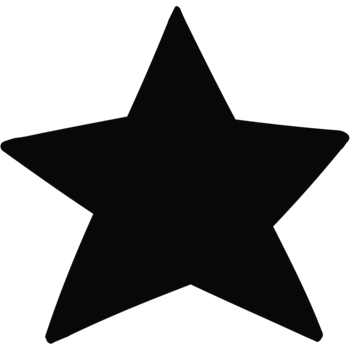 Black Star Illustration with Solid Fill png