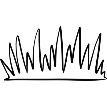 Thick Grass Patch Line Art Nature Doodle png