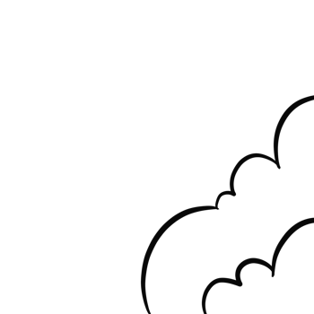 Cloud Lineart at Bottom Right Corner png