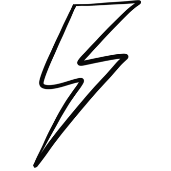 Lightning Bolt Line Drawing Doodle Thunder Icon png