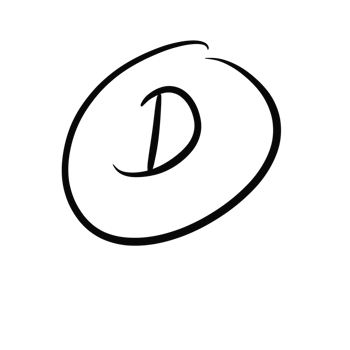 Capital Letter D in a Black Circle Grading Symbol png