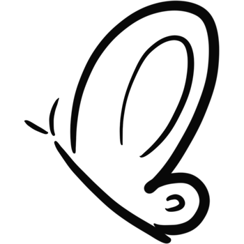 Simple Butterfly Line Drawing Clipart Illustration png