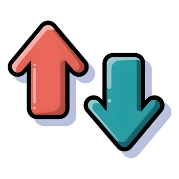 Two arrows pointing in different directions png