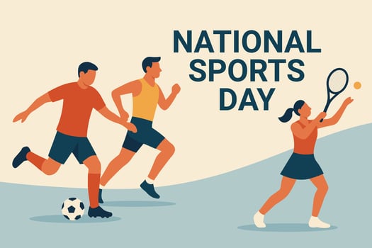 National sports day illustration vector