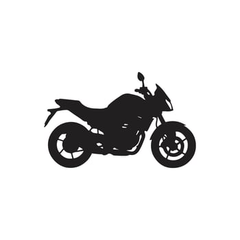motorcycle silhouette isolated on white background sport bike transport speed concept vector