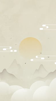 Mid-Autumn Festival vertical edition celebrates illustrated landscapes and the moon vector