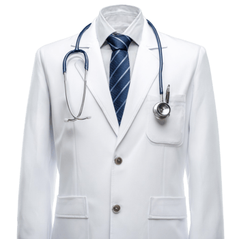 White Doctor Coat with Stethoscope png