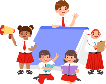 Schoolchildren Elementary Students with Books png